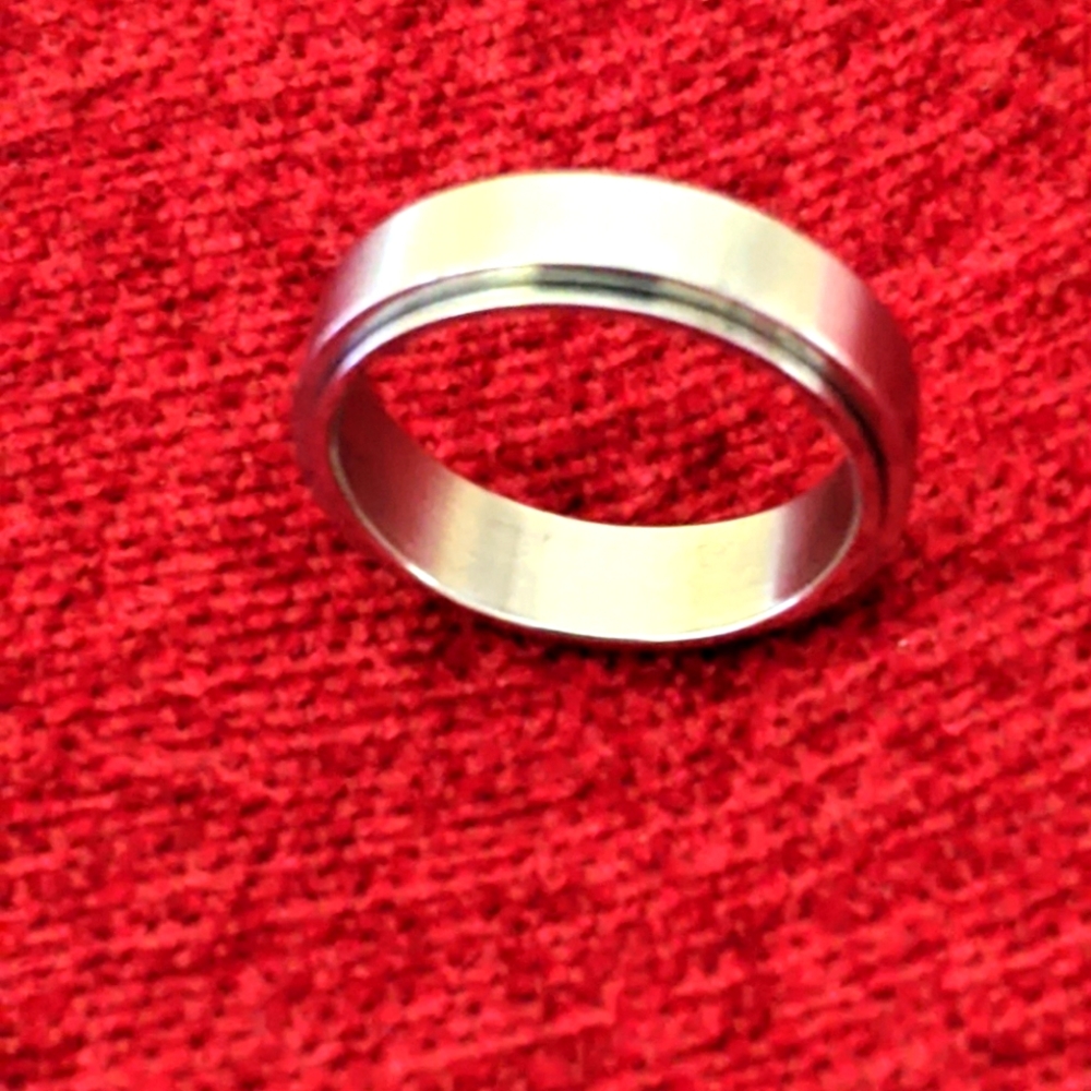 STEEL SPINNER MENS WEDDING BAND